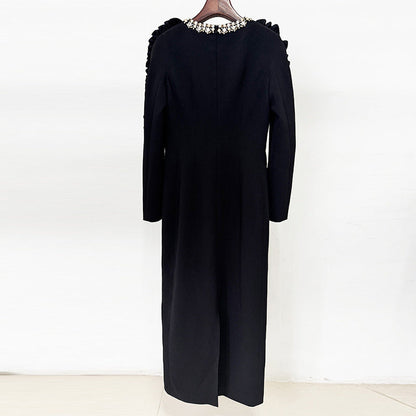 Fashionable Stringy Seedge Three-dimensional Decoration Long Dresses