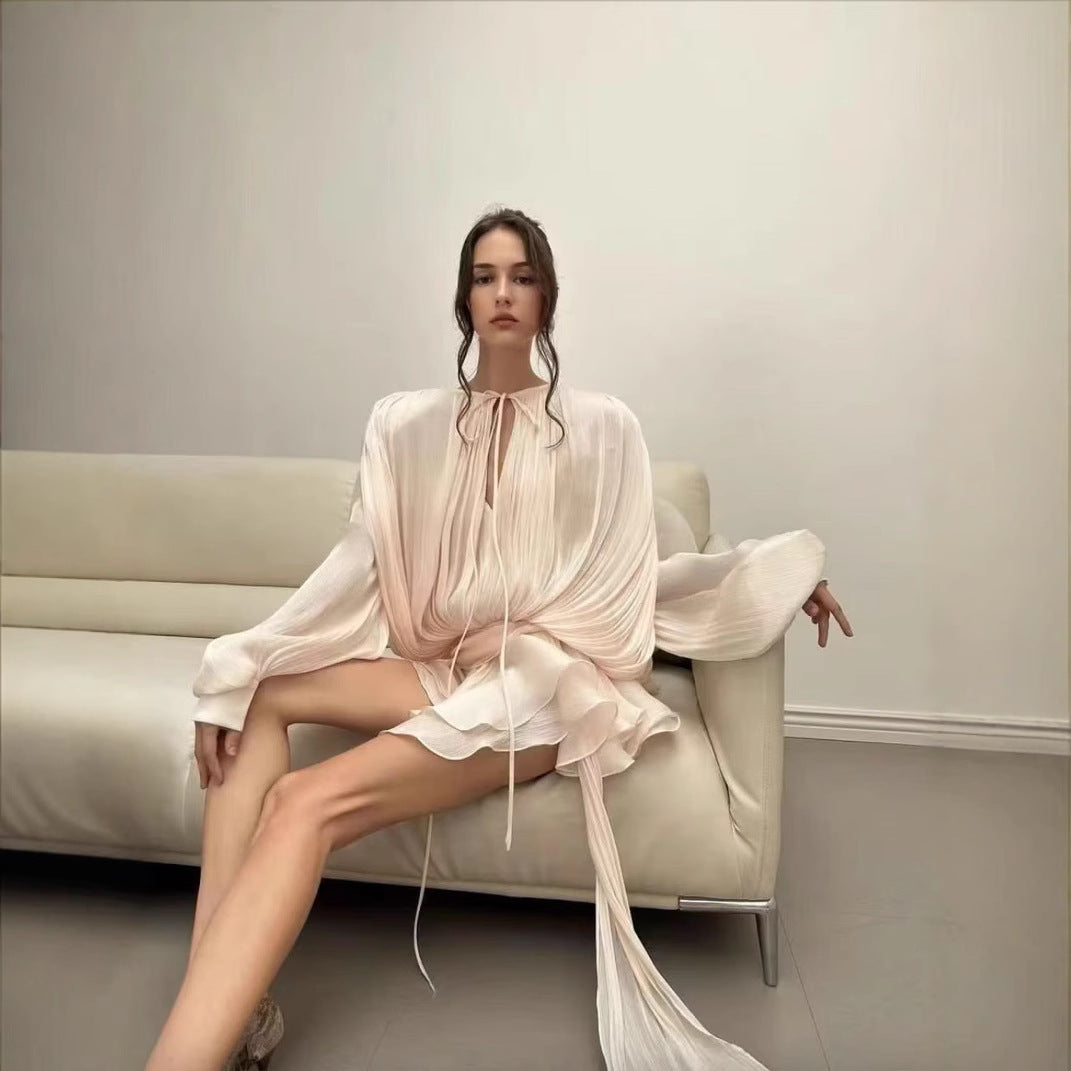 Women's French Style Pure Hem Dress Spring Suits