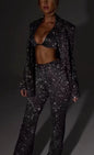 Women's Color Sequins Fashion Casual Set Shirt Suits