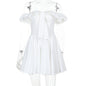 Women's Waist A- Hem French Court Bow Dresses