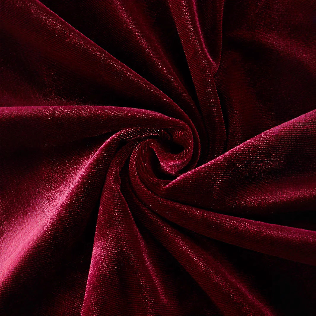 Light Luxury Dress Wine Red Veet Dresses