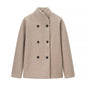 Color Woolen Overcoat Casual Temperament British Coats