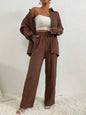 Women's Autumn Shirt Collar Loose Casual Suits