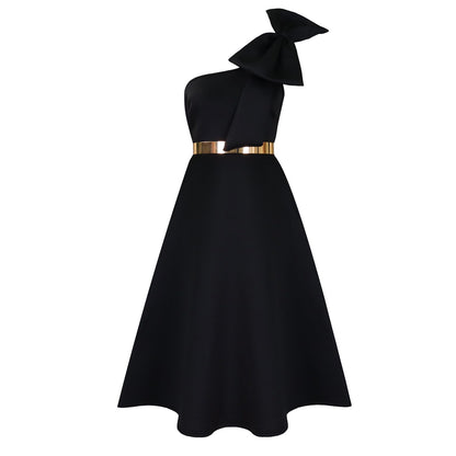 Women's Wear Solid Color Sexy Dress Banquet Dresses