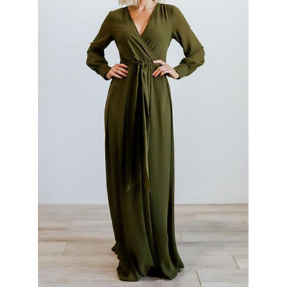 Women's Autumn Dress Long Elegant Multicolor Dresses