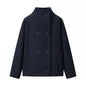 Women's Fashion Casual Polo Collar Bead Leather Coats