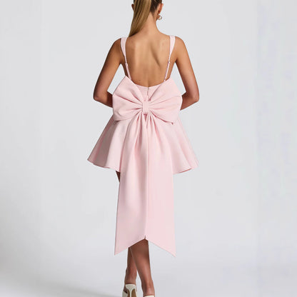 Women's Big Bow Suspender Dress For Spring Skirts