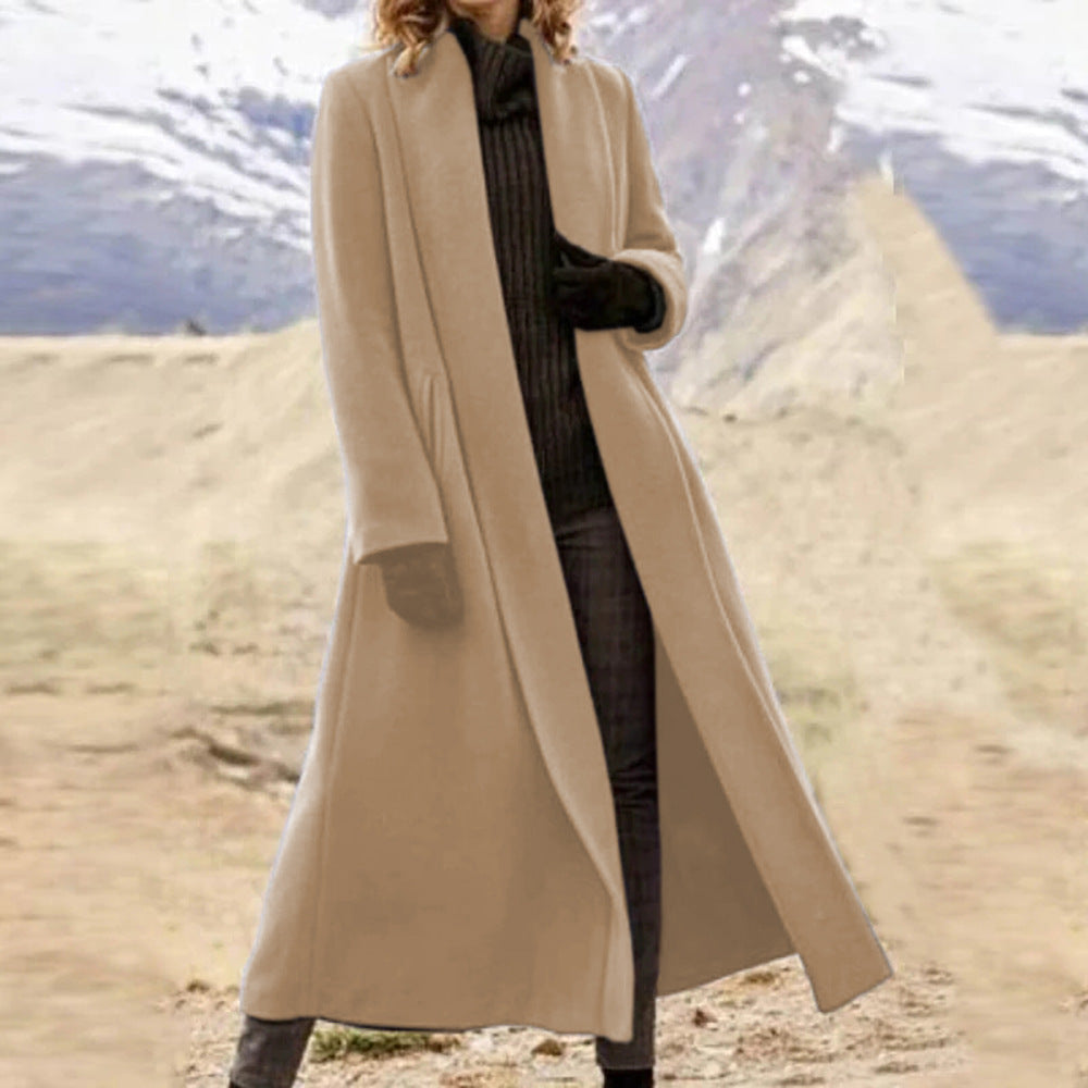 Women's Glamorous Unique Casual Woolen Trench Coats