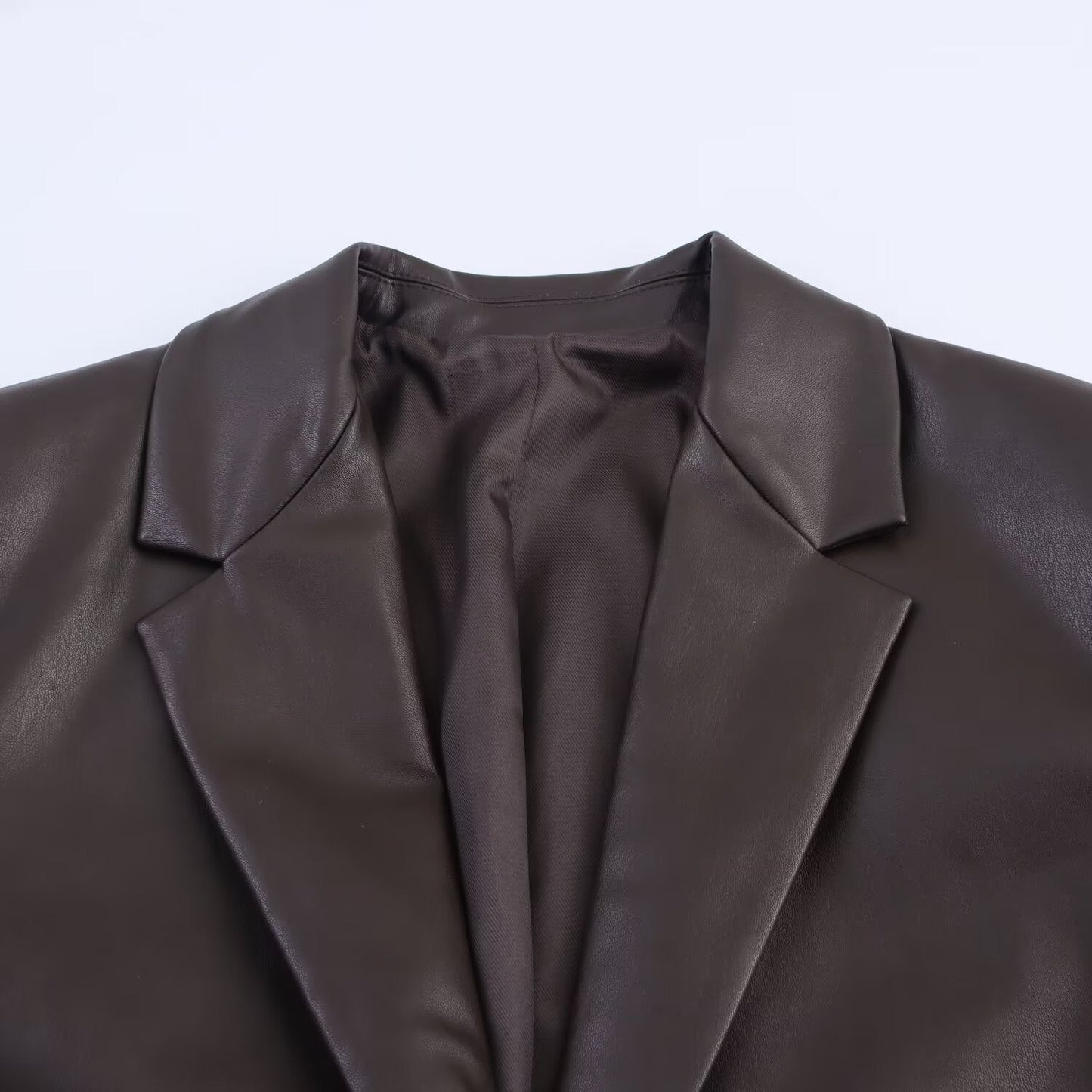 Women's Durable Fashion Casual Leather Effect Coats