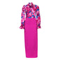 Women's Fashion Printed Lace Up Long Sleeve Suits