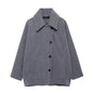 Women's Creative Wool Blend Loose Overcoat Coats