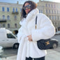 Fur Imitation Rabbit Lapel Thickening Warm Coats
