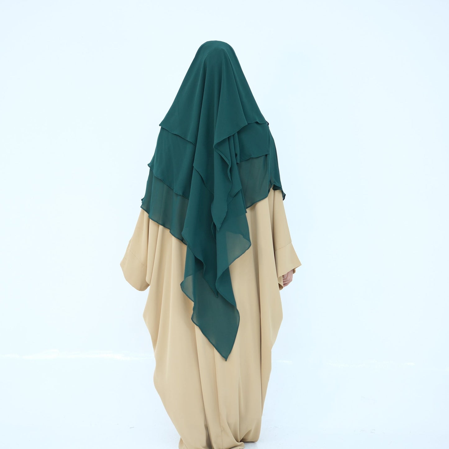 Ruffled Big Swing Headscarf Solid Color Dresses