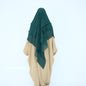 Ruffled Big Swing Headscarf Solid Color Dresses