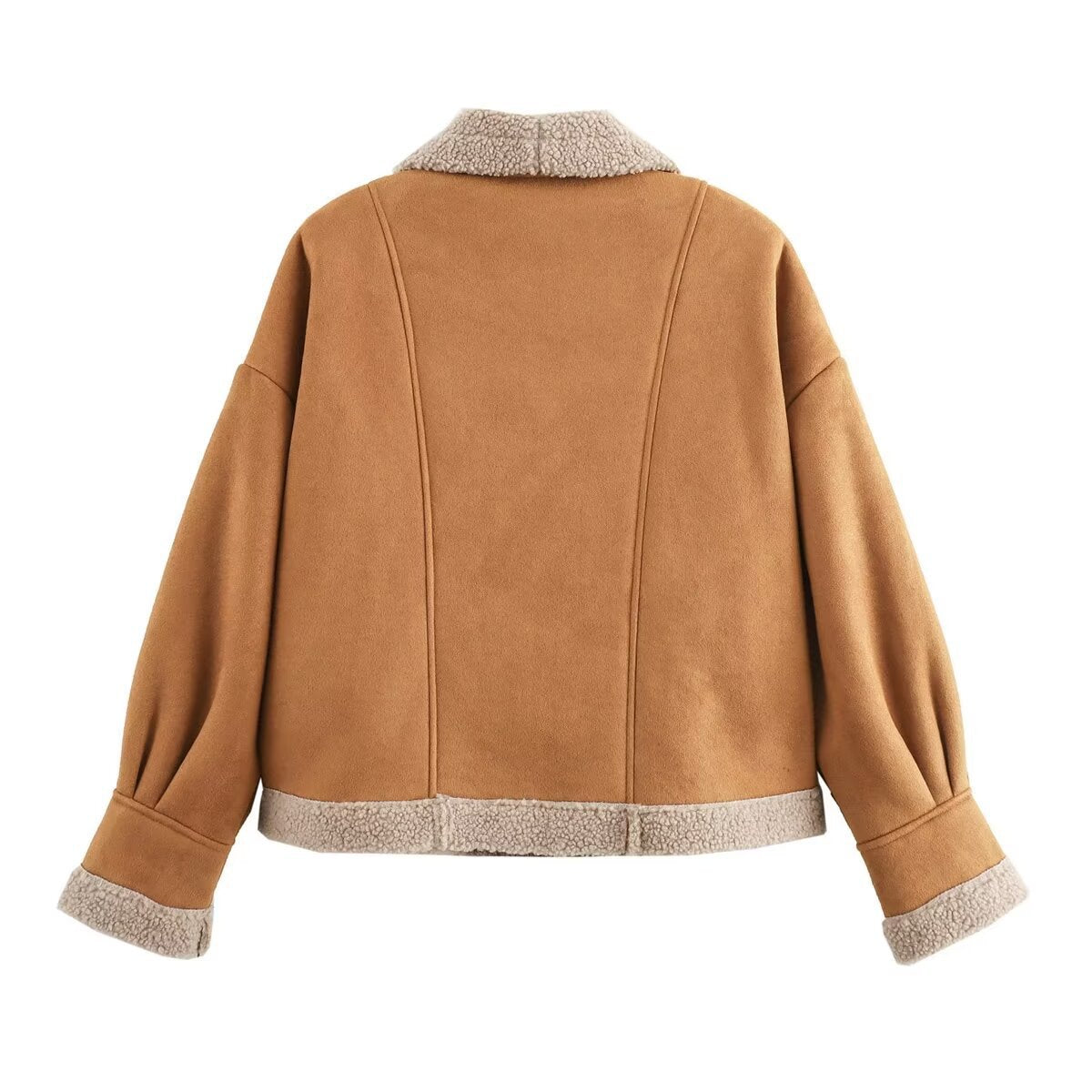 Women's American Retro Woolen Lapel Loose Fur Coats