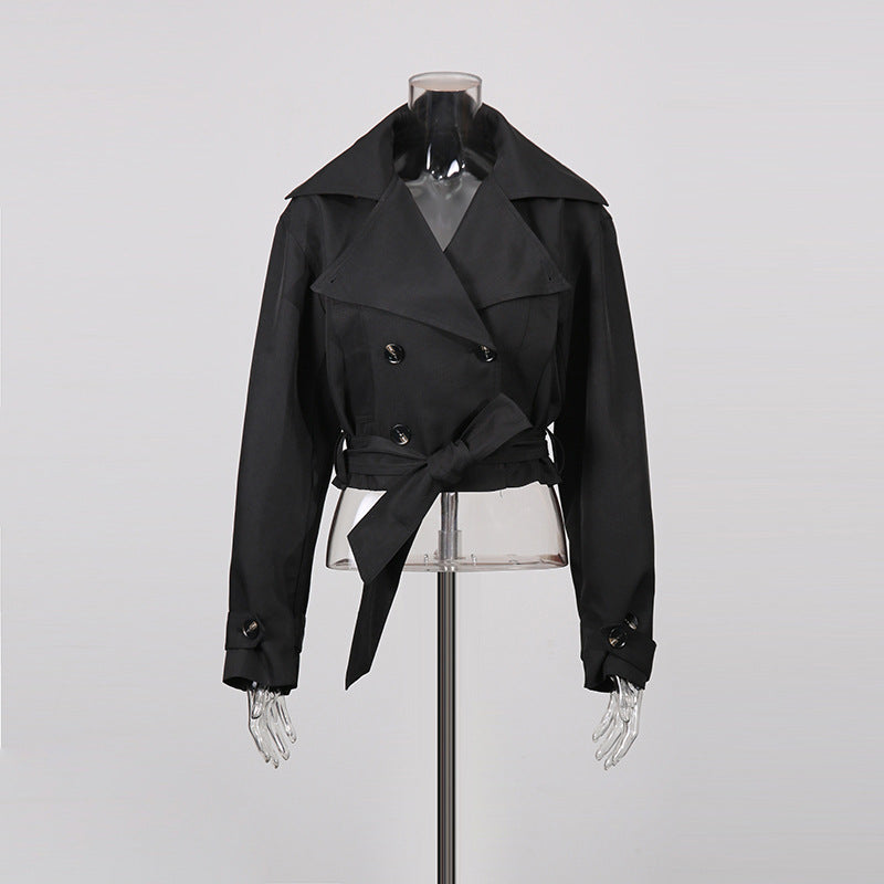 Women's Style Temperament Long Sleeve Solid Color Coats