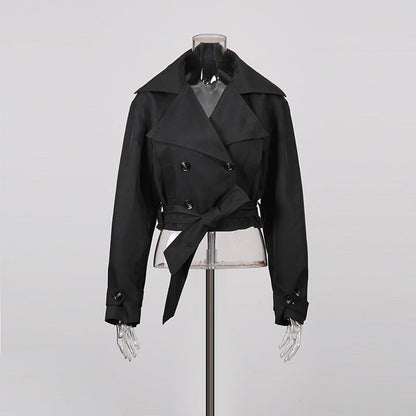 Women's Style Temperament Long Sleeve Solid Color Coats