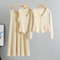 Women's Korean Style Three-piece Set Knitted Suits