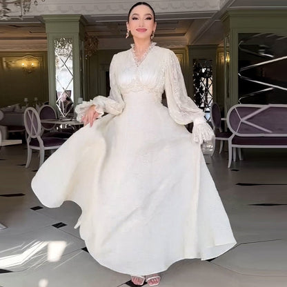 Summer Elegant Slimming Puff Sleeve Fairy Dresses