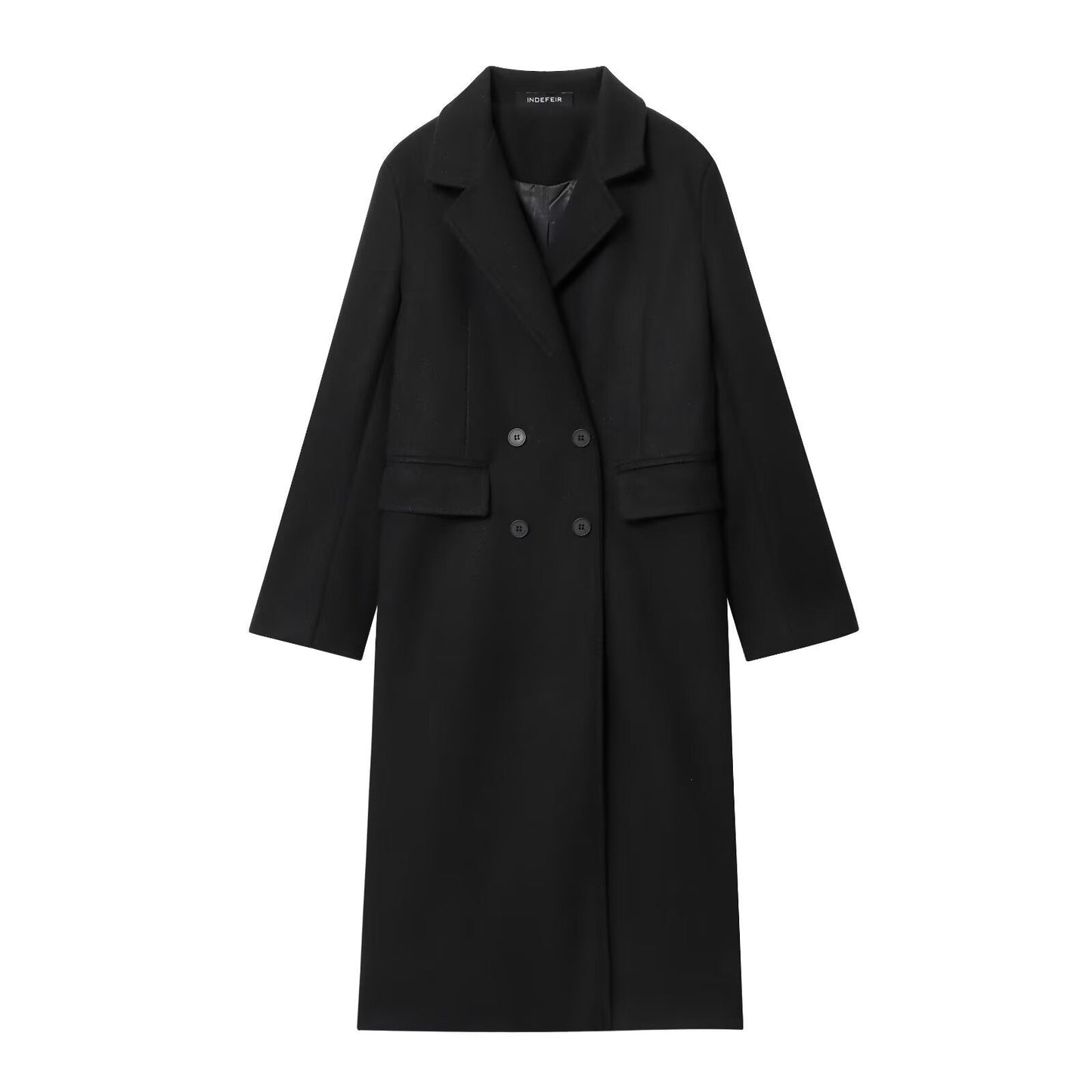 Women's Fashion Casual Temperament Mid-length Woolen Overcoat Coats