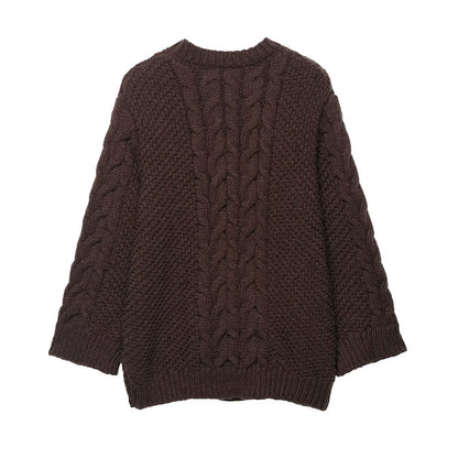 Summer Hemp Pattern Big Sleeves Loose Sweaters