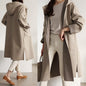 Women's Pretty Fashion Loose Wool Hooded Plus Size