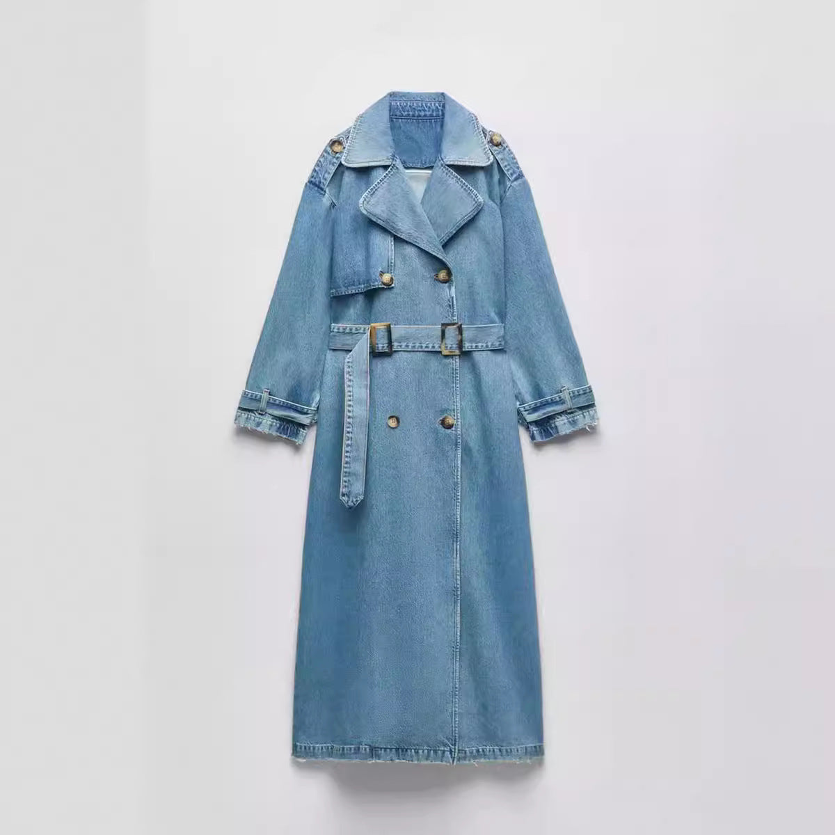 Double Breasted Belt Decorative Female Versatile Coats