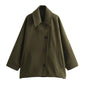 Slouchy Classic Single-breasted Lapel Loose Wool Jackets