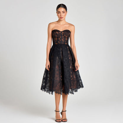 Women's Summer Dinner Dress Tight Strapless Sexy Dresses