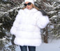 Women's Graceful Fur Imitation Fox Stitching Coats