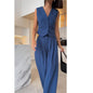 Women's Spring Sleeveless Waistcoat Draping Casual Suits