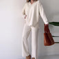 Women's Solid Color Fashion Lapel Loose Casual Suits