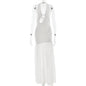 Women's Mesh Stitching Halter Dress Fitted Waist Dresses