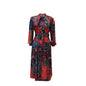 Long Sleeve High Waist Print Banquet Dresses