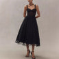 Women's Sexy Mesh Zipper Dress Casual Loose Dresses