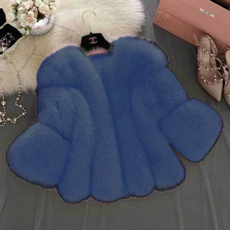 Women's Fur Stitching Integrated Warm Fox Coats