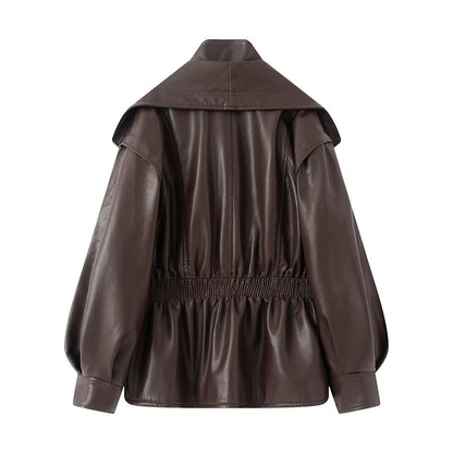 Women's Retro Distressed Fashion Wash Style Imitation Jackets