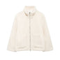 Women's Color Idle Style Lamb Wool Turtleneck Coats