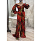 Women's Party Pleated Long Sleeve Dress Loose Dresses