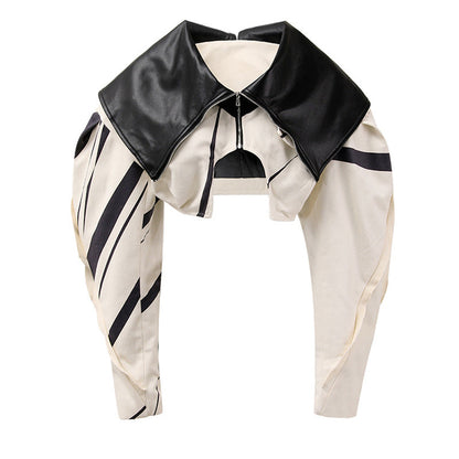 Women's Spring Frayed Color Contrast Patchwork Temperament Shorts
