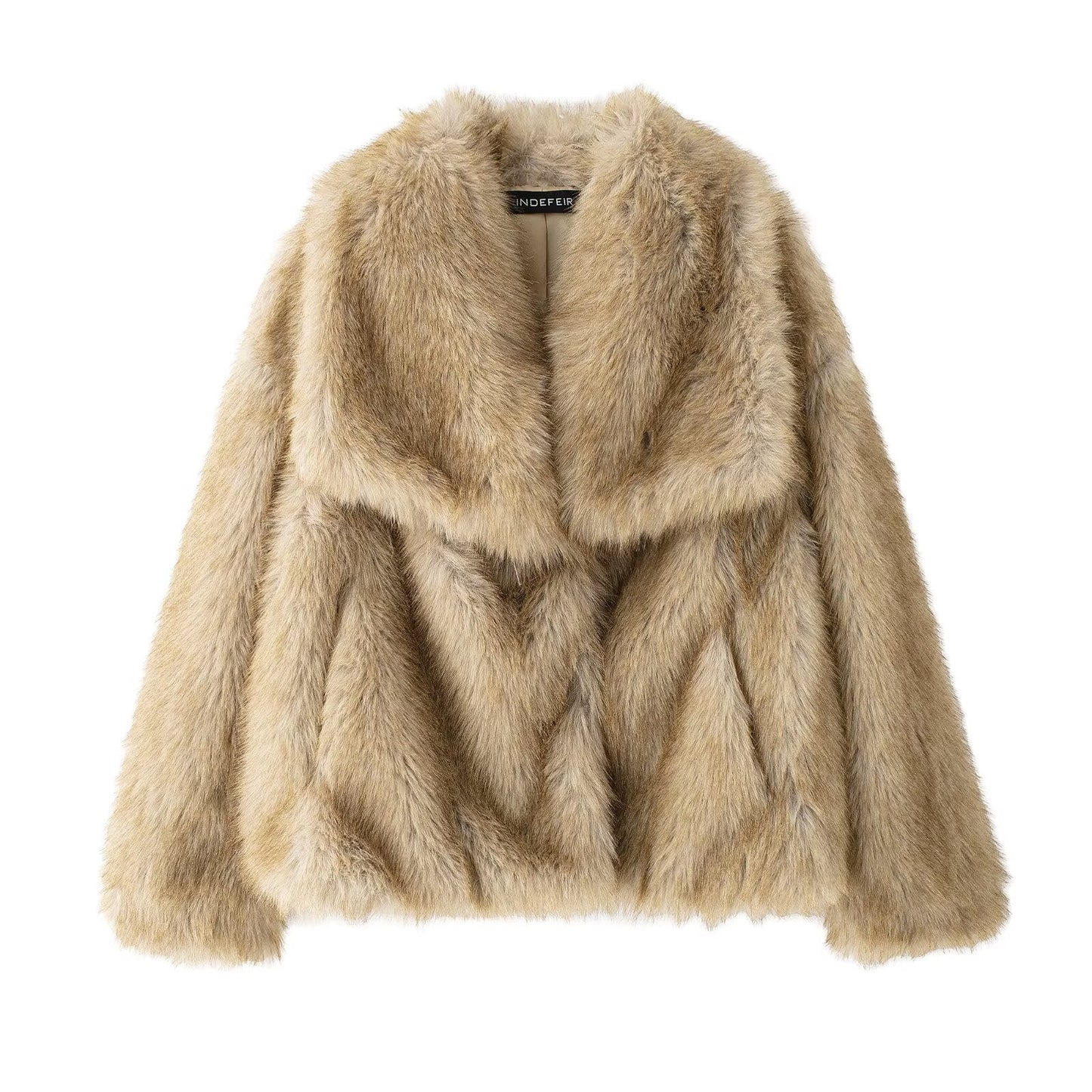 Women's Winter Street Fashion Artificial Fur Effect Coats