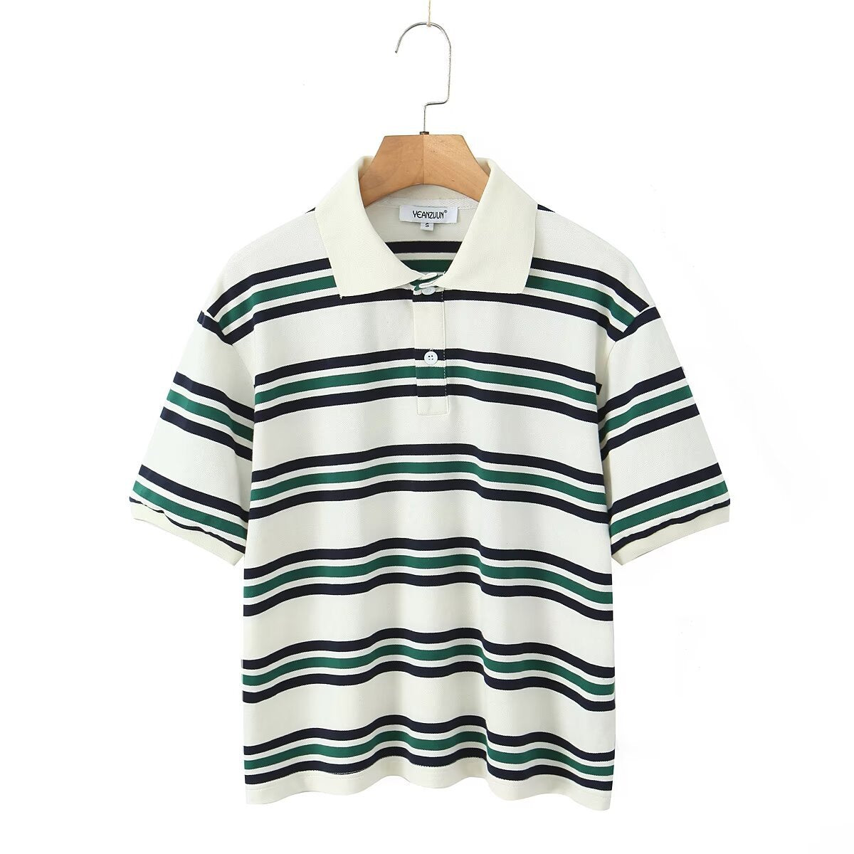 Fashion Striped Sleeve T-shirt Low Waist Suits