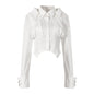 Women's Fishbone Shirt For Niche Design Waist Blouses