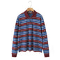 Women's Autumn Collar Long Sleeve Contrast Color Blouses