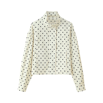 Summer Polka Dot Printed Long Sleeve Jackets