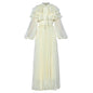 Women's Led Lantern Sleeve Dress Waist Solid Dresses