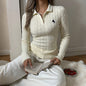 Women's Minimalist Long Sleeve Shirt Collar Inner Blouses