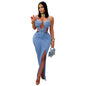 Women's Fashion Wear Sexy Knitted Halter Backless Dresses