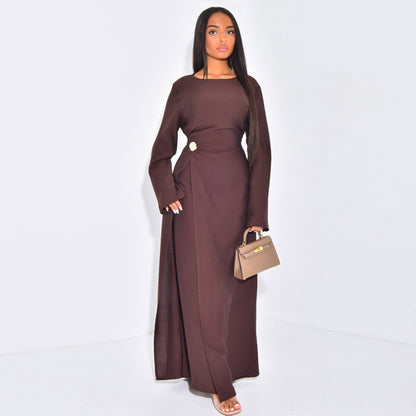 Unique Turkey Solid Color Simple Dress Dresses
