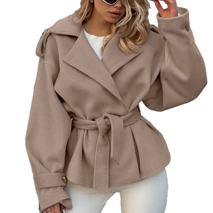 Women's Atmosphere Loose Slimming Temperament Long Sleeve Coats
